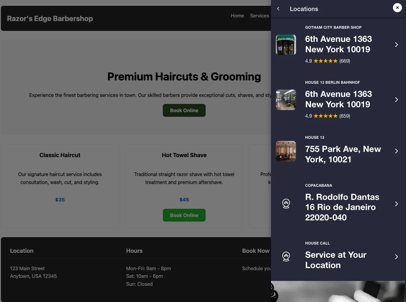 Booking sidebar widget